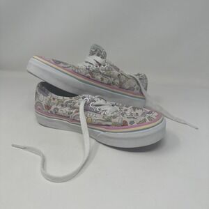 Vans Authentic Kids Unicorn Fairy Rainbow Shoes Sneakers‎ White Canvas Size 1